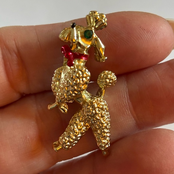 Vintage Gold-tone Poodle Brooch - Picture 1 of 3